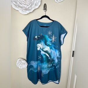 NTM: Disney Greenish Blue Frozen 2 Elsa & The Nokk Nightgown Size XL/2XL